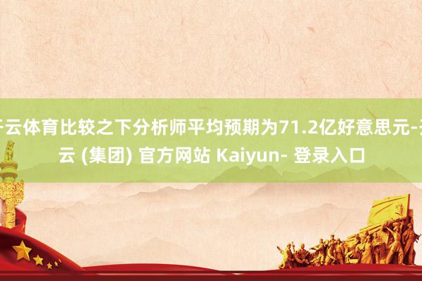 开云体育比较之下分析师平均预期为71.2亿好意思元-开云 (集团) 官方网站 Kaiyun- 登录入口